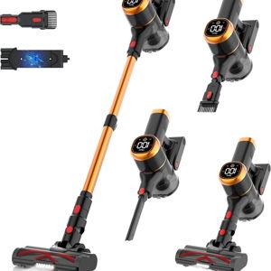 Tikom V500 Cordless Vacuum Cleaner for Home, 40000Pa/450W Stick Vacuum with LED Touch Screen, Charging Wall Dock, Anti-Tangle, Lightweight Handheld Vacuum for Pet Hair, Hard Floor, Carpet
