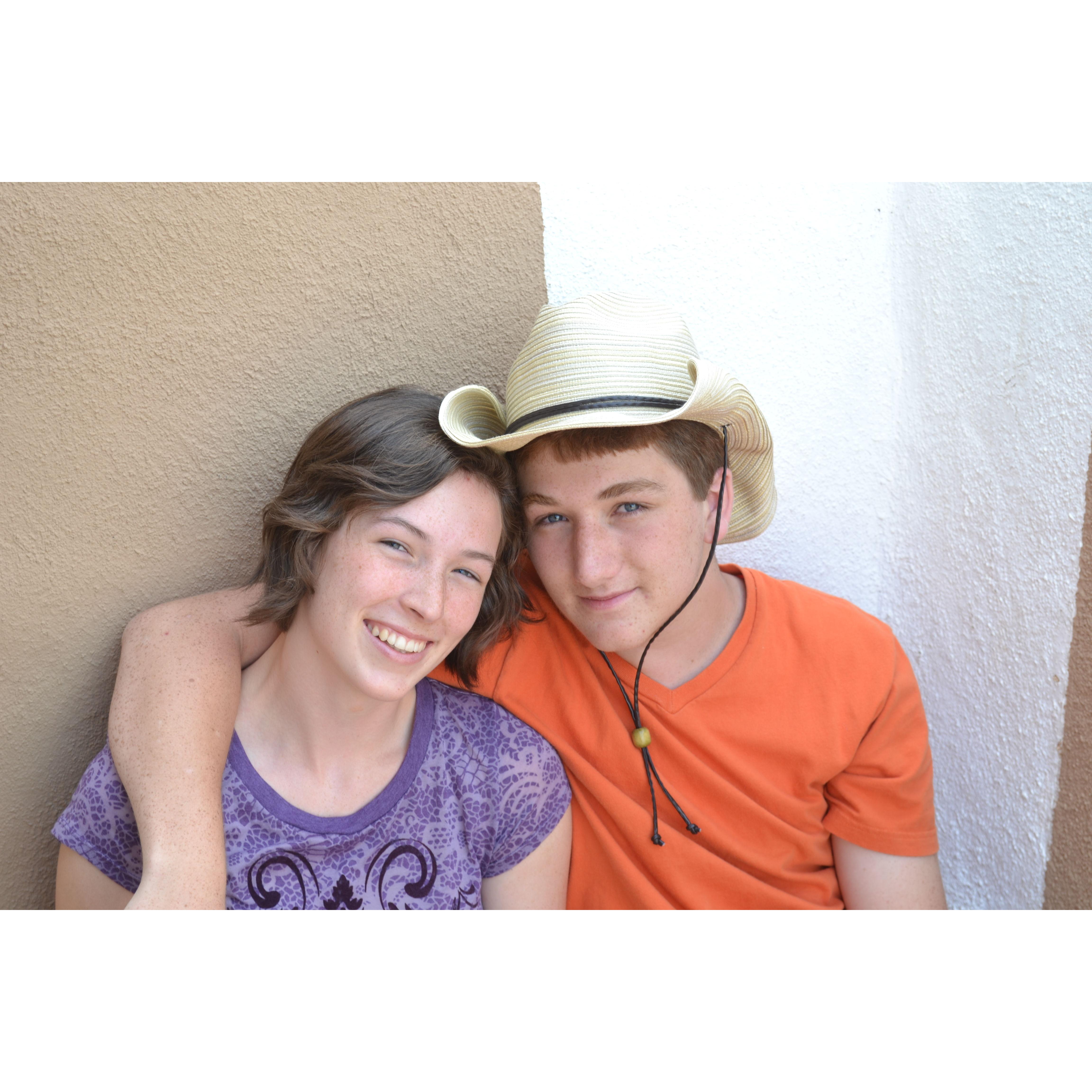 Summer 2011: Looking like a couple, years before we started dating.