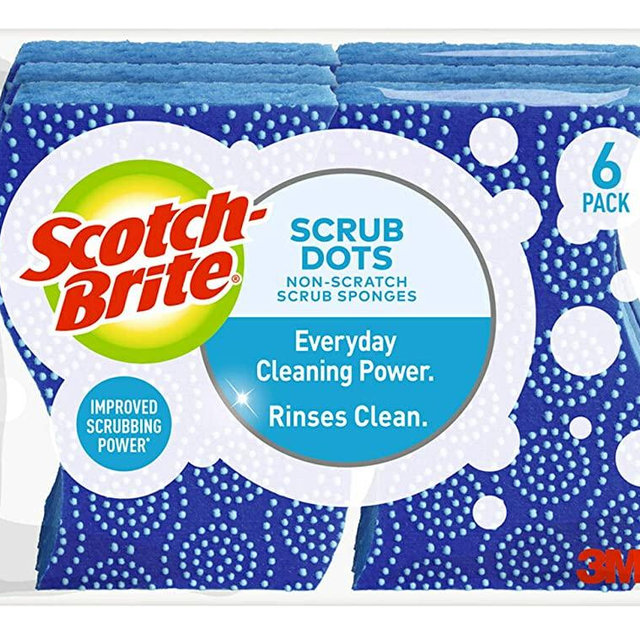 Scotch-Brite Scrub Dots Non-Scratch Scrub Sponge, 6 Scrub Sponges