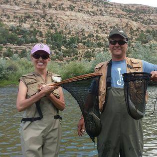 Our first trip to Navajo Damn, New Mexico to see Dad. And, of course, we went fly fishing!