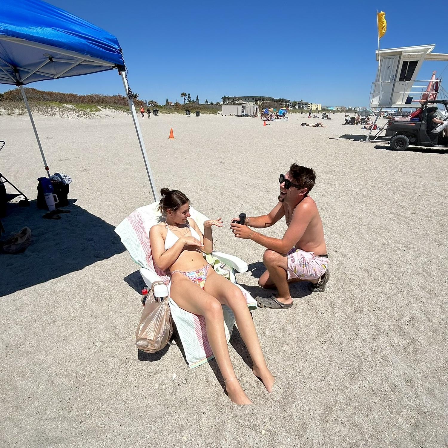 He proposed at the beach! - April 12, 2025