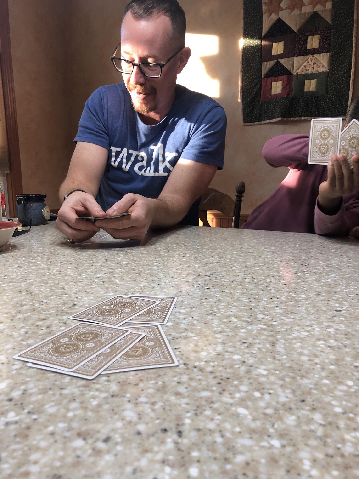 Playing Euchre is a mutual way both our families LOVE to spend time together.