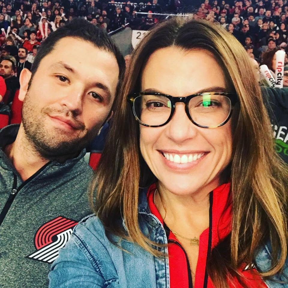 Laura's first Blazer game!