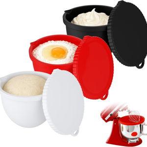 Silicone Bowl Liners for KitchenAid Mixers, Universal Fit for 5-Quart Silicone bowl liners mixer,Non-Stick Easy Cleaning-Red/White/Black