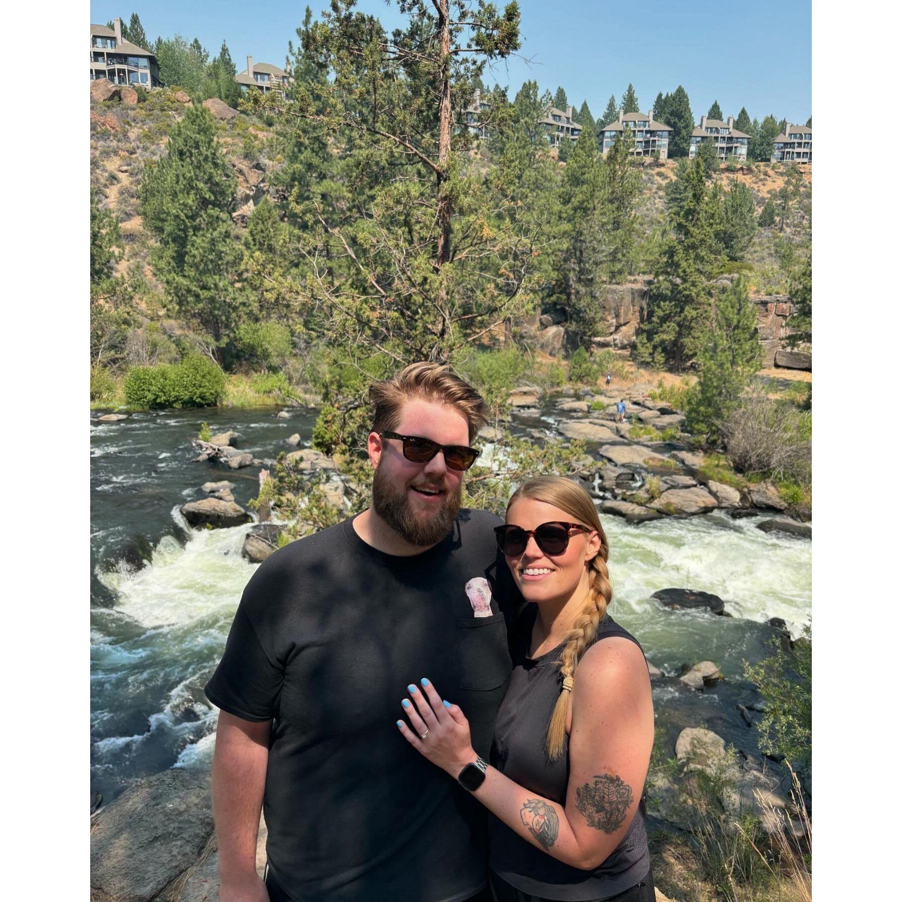 Our first photo after getting engaged :)