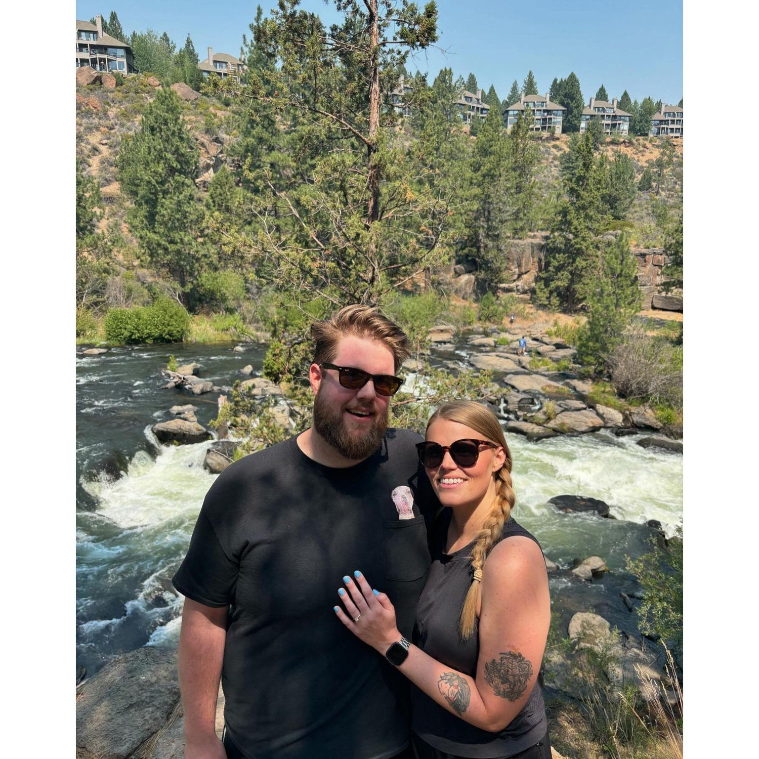 Our first photo after getting engaged :)