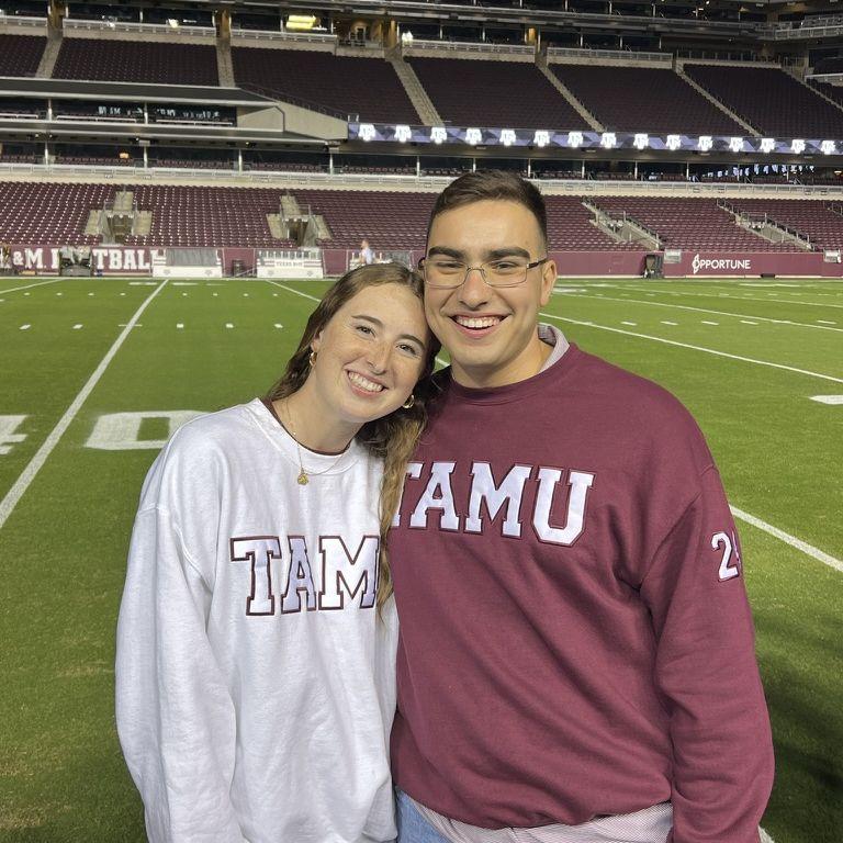 Daniel got us on the field for Midnight Yell :)