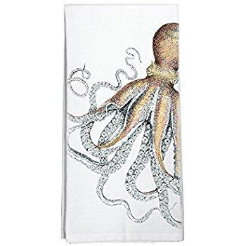 Michel Design Works Octopus Cotton Kitchen Towel, Blue/White