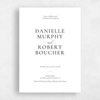 Black Wedding Invitation - Barnell Portrait Letterpress