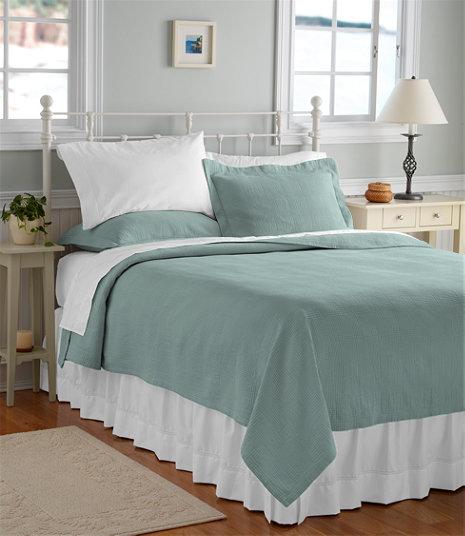 Vintage Matelassé Coverlet King in Bright Navy