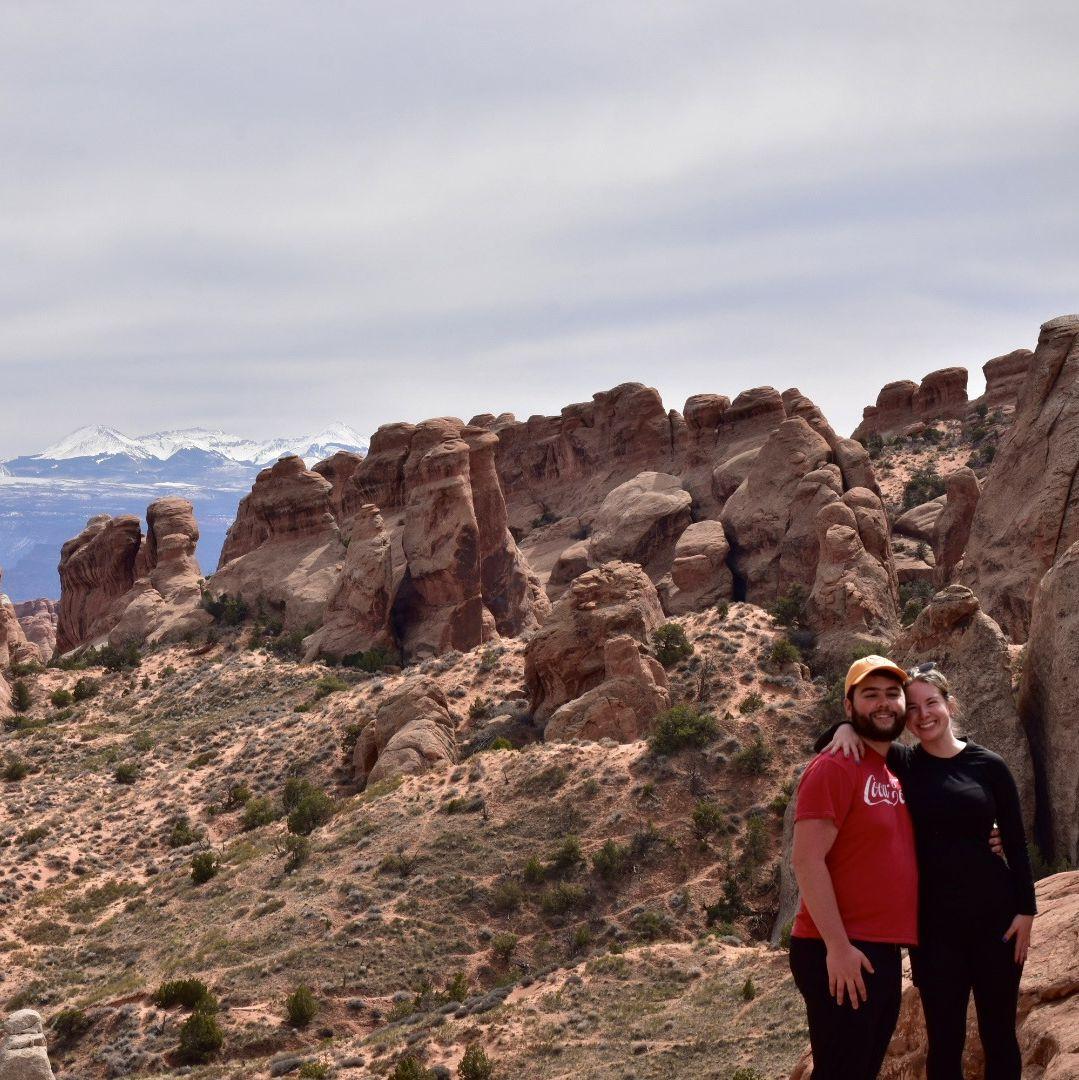 Hiking the 9 mile primitive trail at Arches National Park