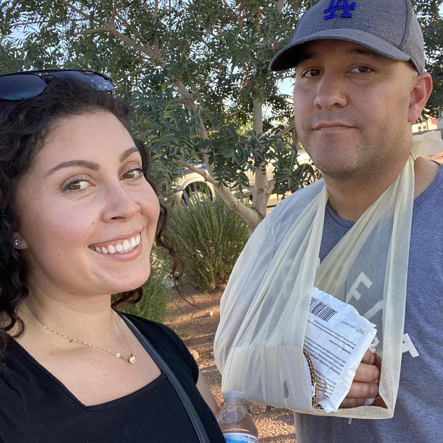 First trip after becoming parents ended with a broken wrist!