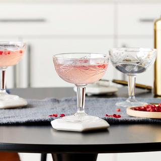 Hobstar Cocktail Coupe Glass, Set of 4