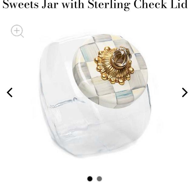 Sweets Jar with Sterling Check Lid