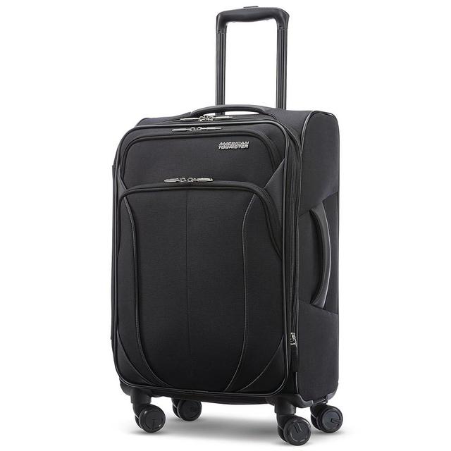 American Tourister 4 KIX 2.0 Expandable Softside Luggage with Spinner Wheels, 20 SPINNER, BLACK