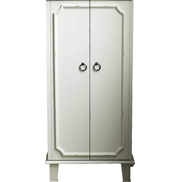 Hives and Honey Carson Fully Locking Jewelry Cabinet, White