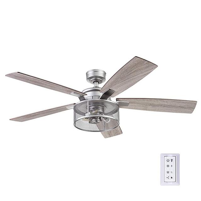 Honeywell Ceiling Fans 51460-01 Carnegie Ceiling Fan, 52, Pewter