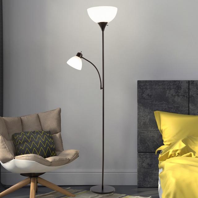 Torchiere Floor lamp Black (Includes Energy Efficient Light Bulb)- Lavish Home