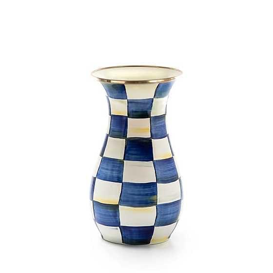 MacKenzie-Childs Royal Check Enamel Vase - Tall