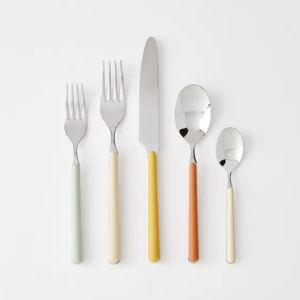 Mepra Italian Flatware, Fantasia 5 Piece Set, Desert, Shiny Finish