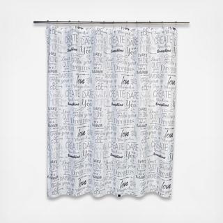 Postive Sayings Shower Curtain