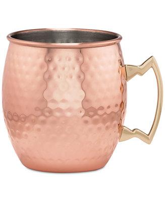 Hammered Copper Moscow Mule Mug with Classic Handle