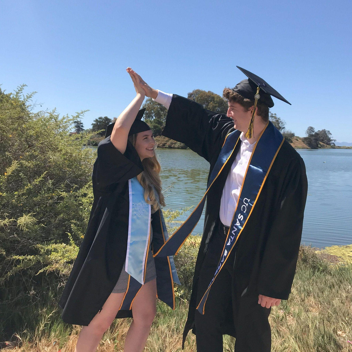 2021 - high fives for UCSB