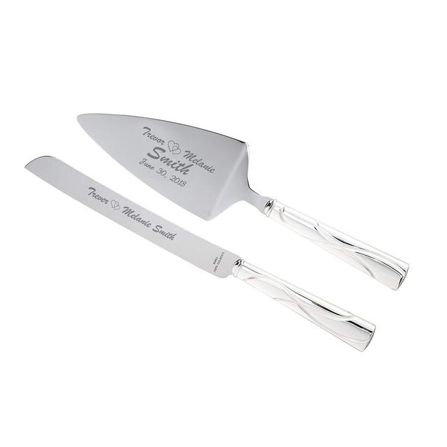 Lenox Personalized Engraved Wedding Cake Knife & Server Set