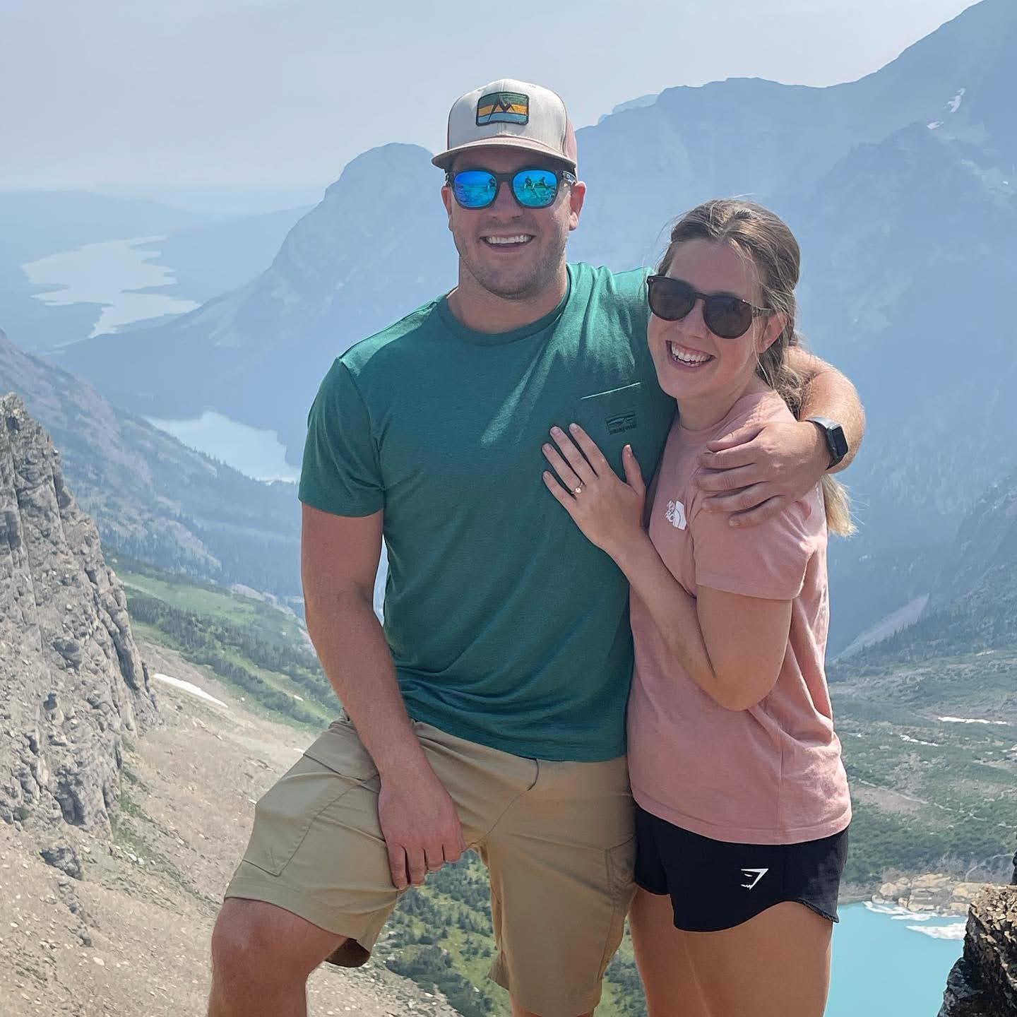 After Michael proposed, I asked if we could get married then and there!