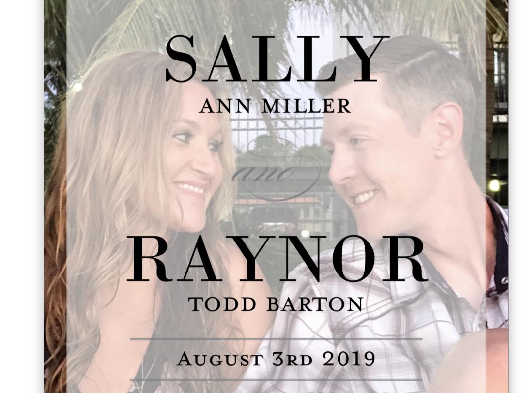 The Wedding Website of Sally Miller and Raynor Barton