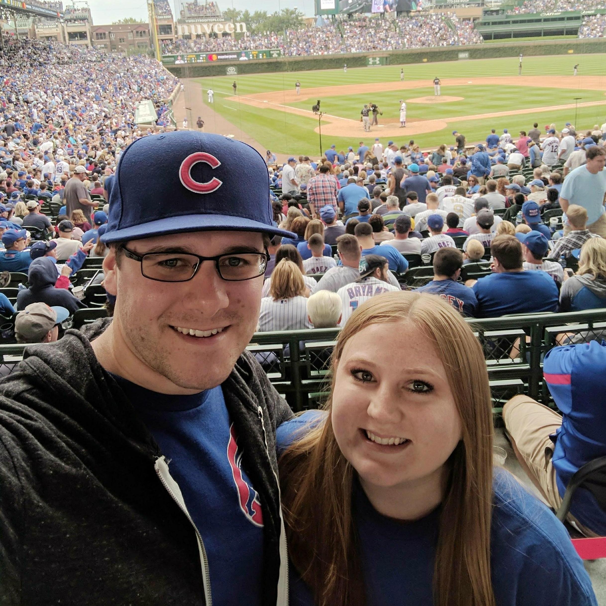 Cubs game for Ashley's birthday
