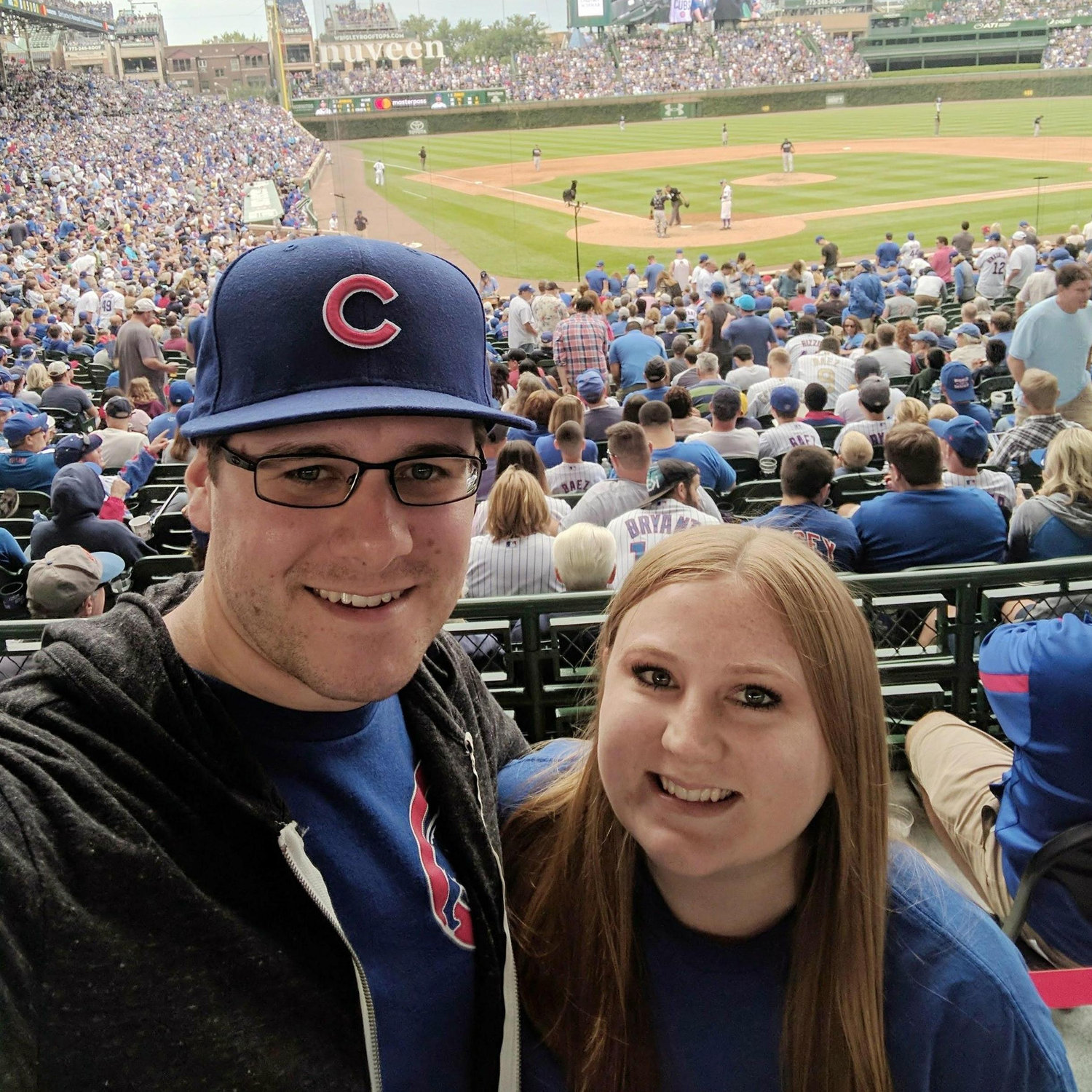 Cubs game for Ashley's birthday