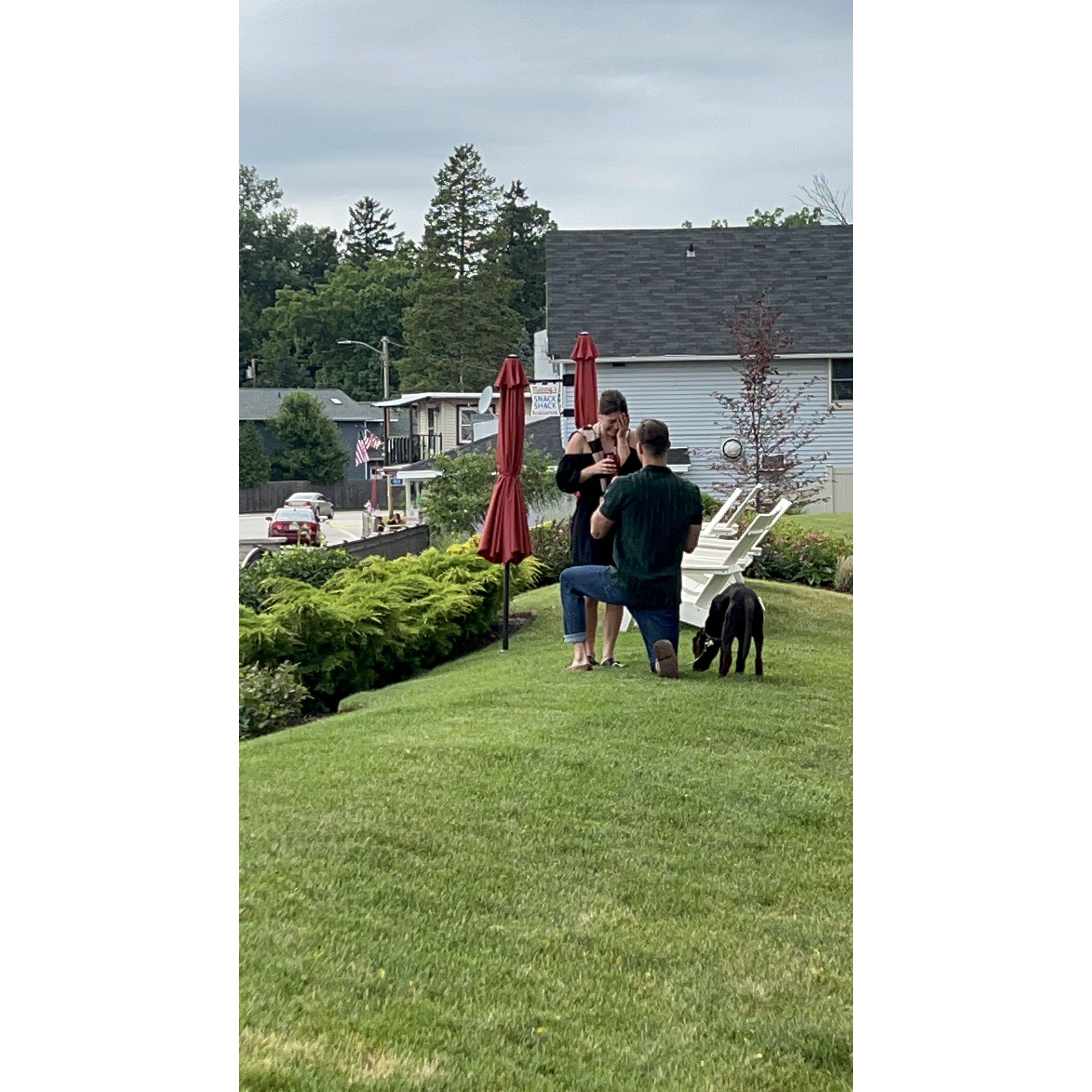 Caroline's Sister getting engaged at Edgewater
