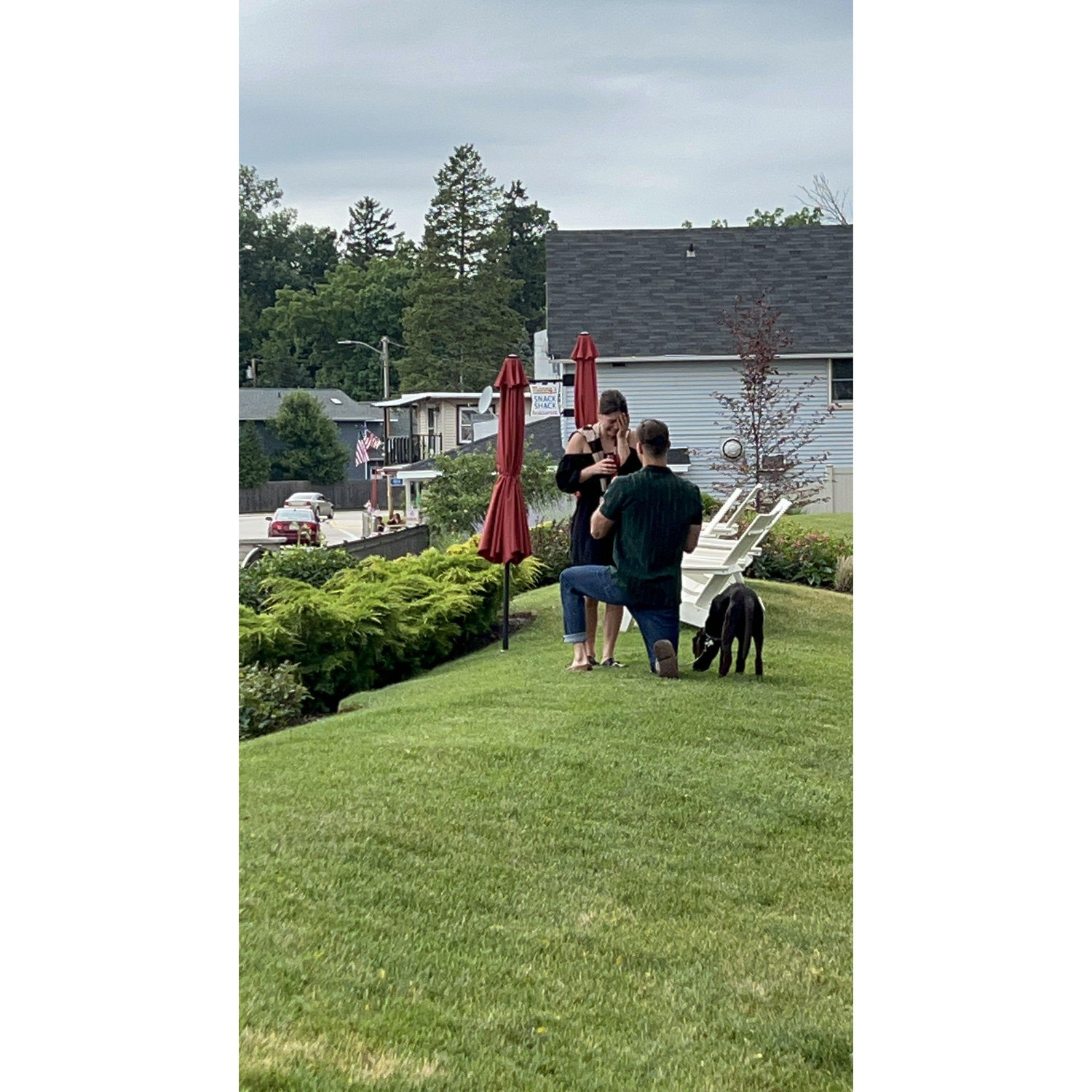Caroline's Sister getting engaged at Edgewater
