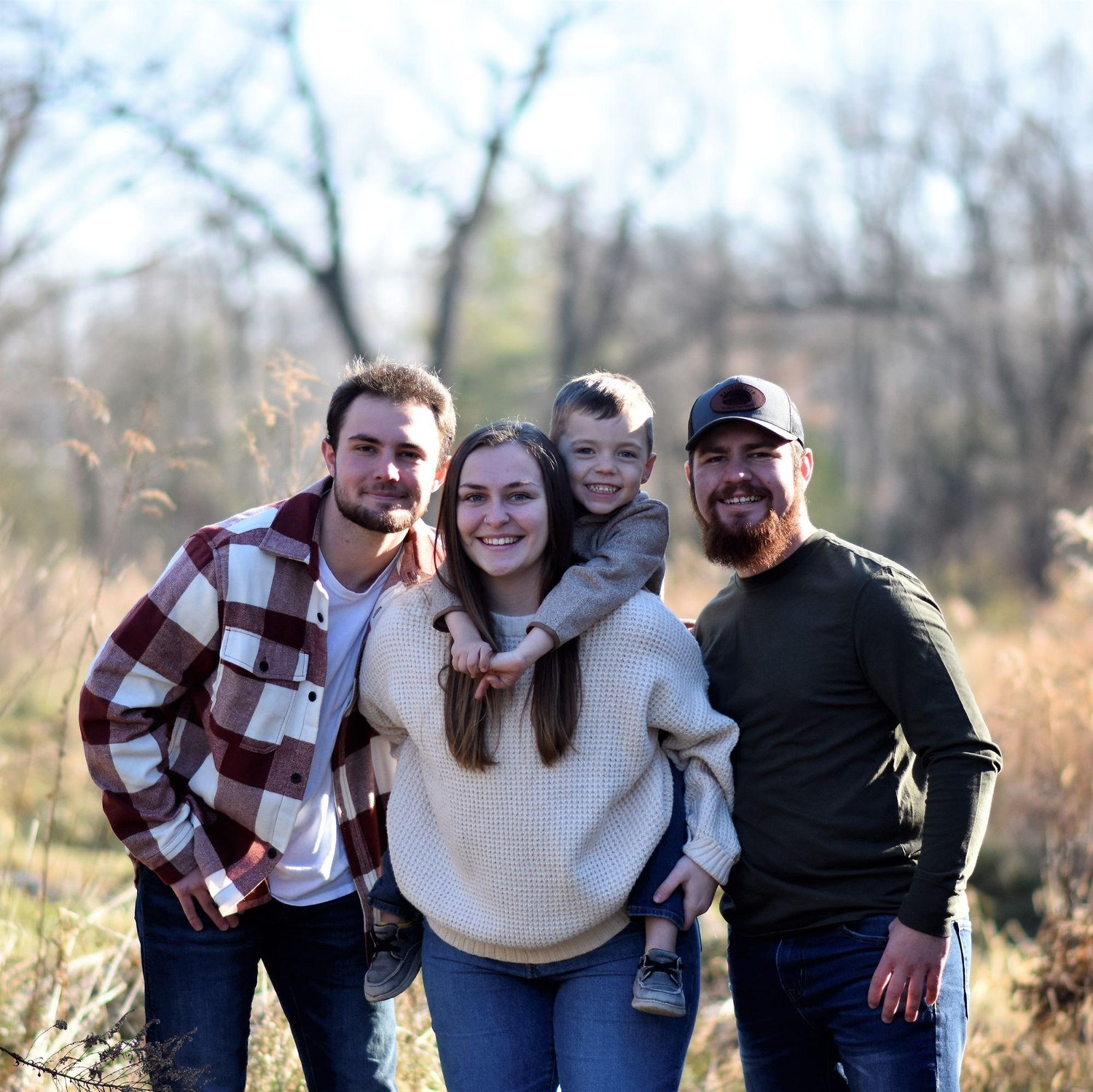 Kavyn, Kayne, Ryatt and Shyloh during family pictures.