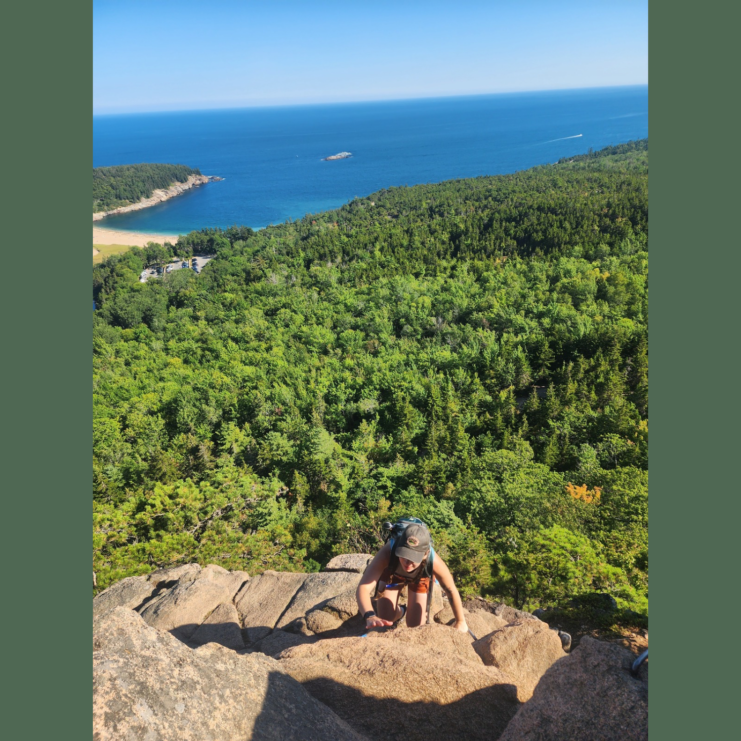 The Beehive Trail is one of the most intense trails in Acadia, requiring the use of metal rungs in many areas. Don't worry though, there is also a less strenuous secondary route up the mountain.