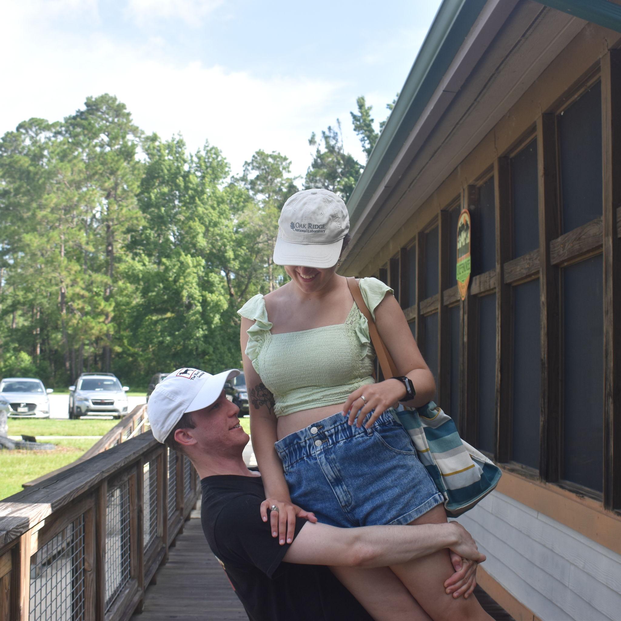 Johnpaul decided it was as good a time as any to pick Elyce up before departing on a boat tour of the Okefenokee Swamp.