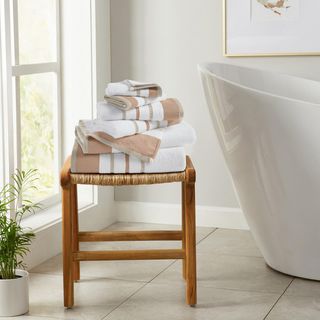 Noelle 6-Piece Cotton Stripe Bath Towel Set