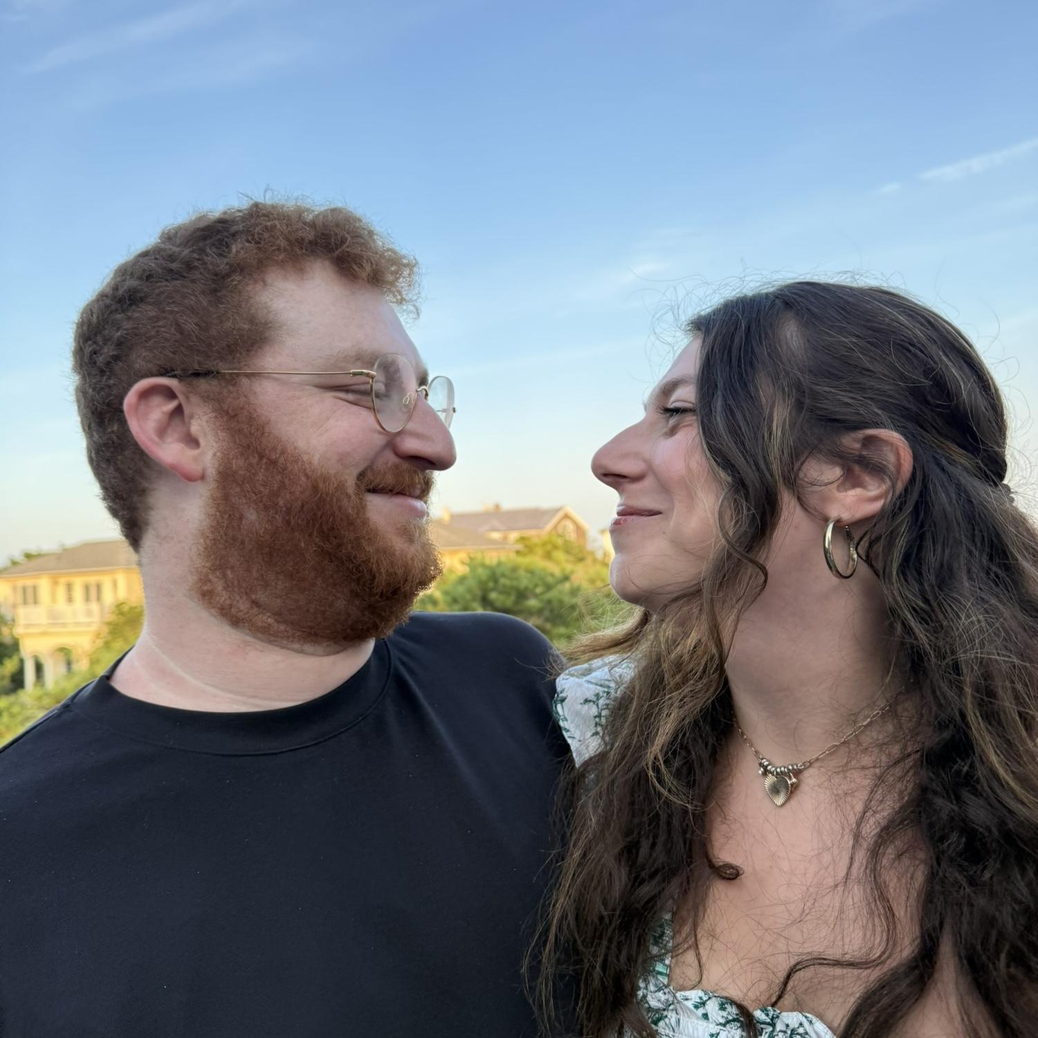 Us gazing at each other