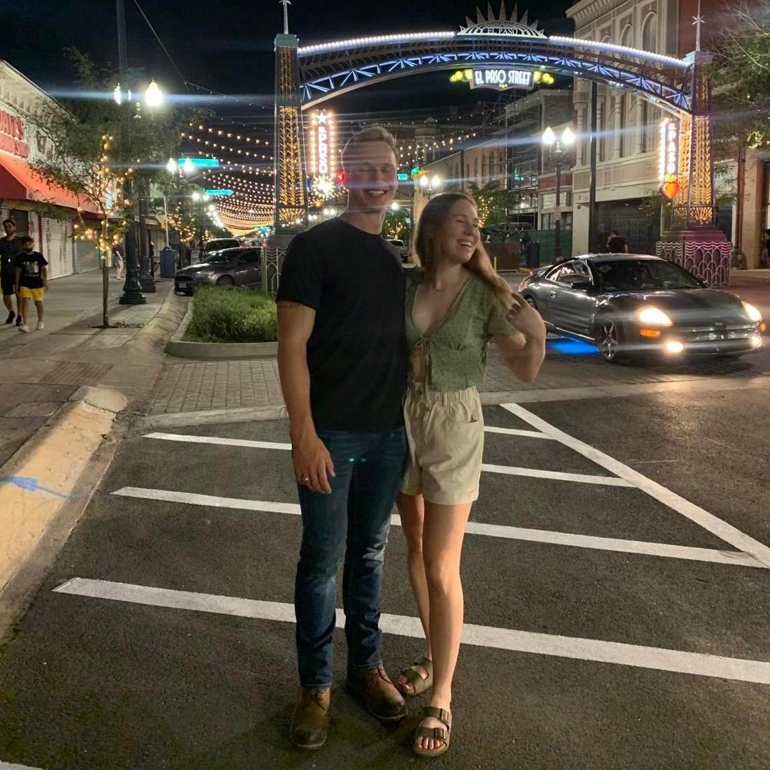 Enjoying the atmosphere of downtown El Paso, August 2021.