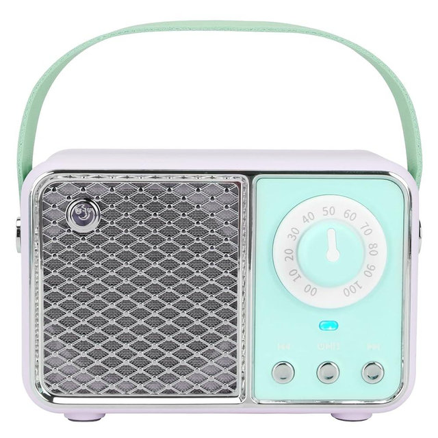 Dosmix Retro Bluetooth Speaker, Vintage Decor, Wireless Bluetooth Speakers, Cute Old Fashion Style for Kitchen Desk Bedroom Office Party Outdoor Kawaii Accessories (Cyan Green)