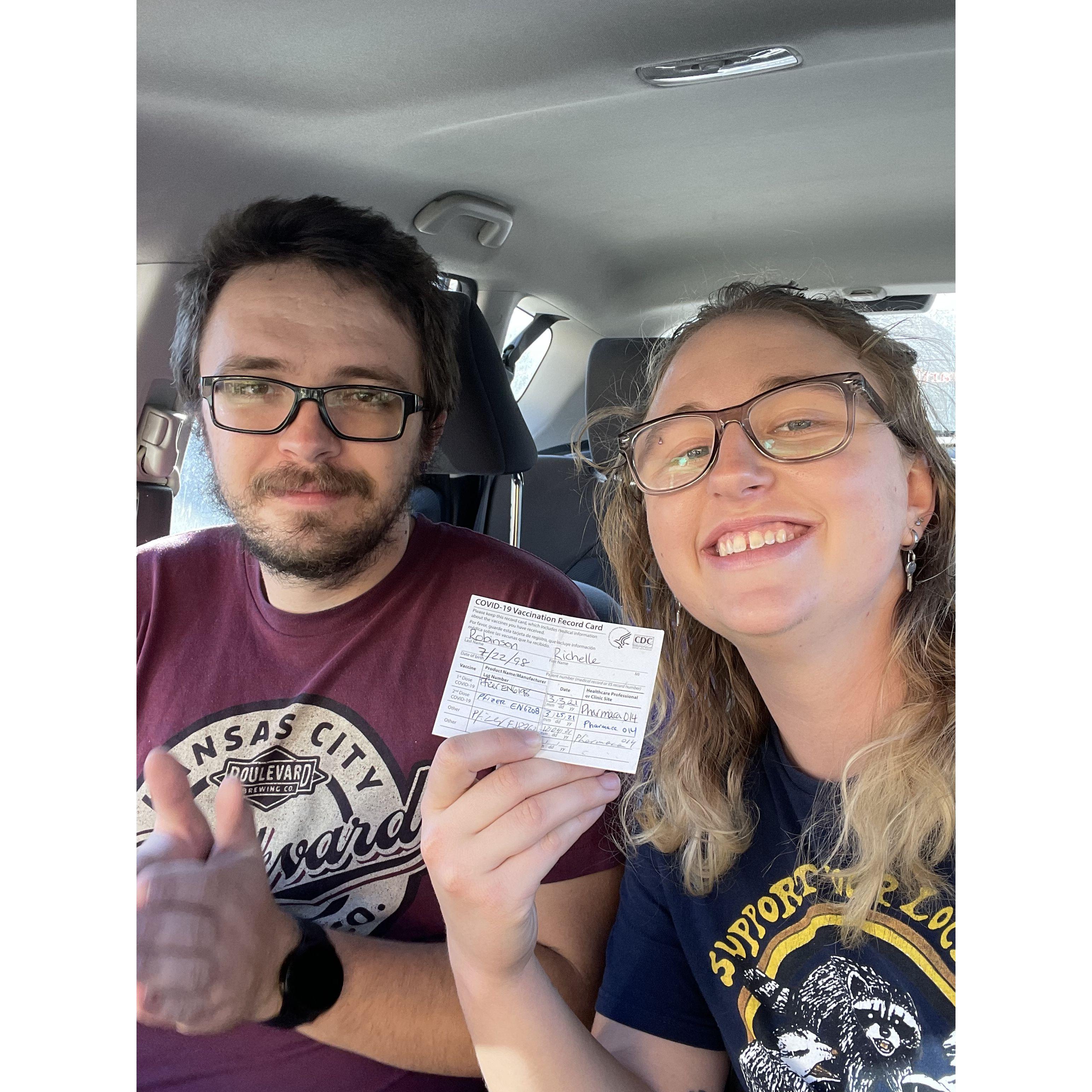 The day we got our covid shots
