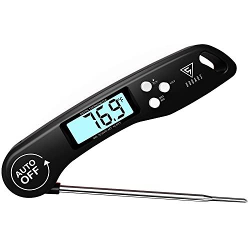 DOQAUS [Upgraded 2021] Digital Meat Thermometer, Instant Read Food Thermometer for Cooking, Kitchen Thermometer Probe with Backlit & Reversible Display, Cooking Thermometer for Turkey Grill BBQ Candy
