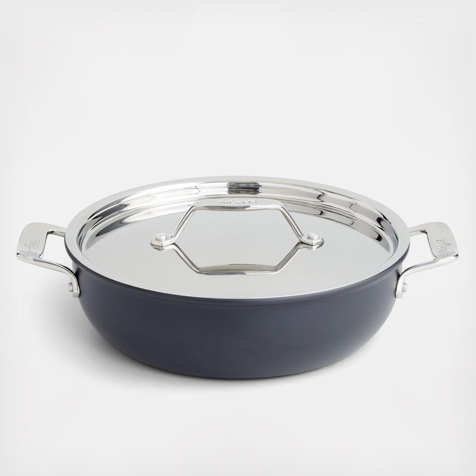 3-Piece HA1 Hard Anodized Fry Pan and Saute Pan Set I All-Clad