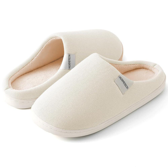 HUXMEYSON Slippers for Women, Womens Slippers Indoor Outdoor with Memory Foam, Cozy & Warm House Slippers for Woman with Anti-Slip Rubber Sole
