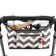 Skip Hop Grab and Go Attachable Neoprene Stroller Organizer and Cup Holder with Detachable Wristlet, Universal Fit, Grey / White, Chevron