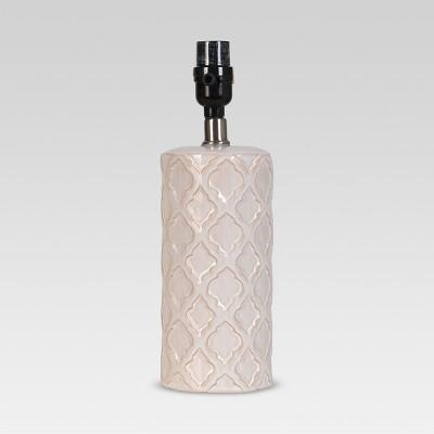 Lattice Ceramic Small Lamp Base Cream - Threshold&#8482;