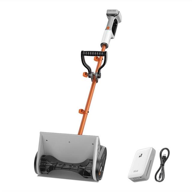 Litheli Cordless Electric Snow Shovel, 20V 12-Inch Snow Thrower with Adjustable Auxiliary Handle, Battery Powered Snow Blower, 4.0Ah Battery Included ﻿