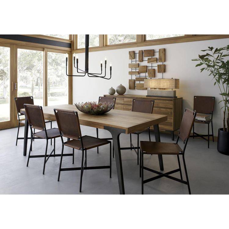 Crate and barrel 2025 teak dining table