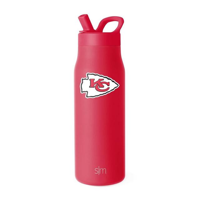 Simple Modern Officially Licensed NFL Kansas City Chiefs Water Bottle with Straw Lid | Leak Proof Insulated Stainless Steel Travel Thermos | Gifts for Men Women| Mesa Collection | Kansas City Chiefs
